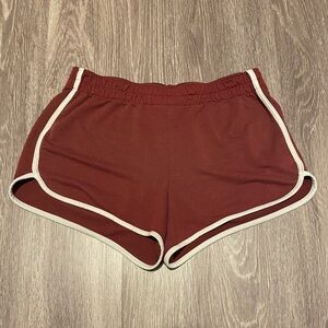 Mossimo Supply Co Maroon Burgundy Dark Red Shorts with White Piping Small S